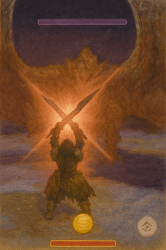 双剣で鬼人化している画像