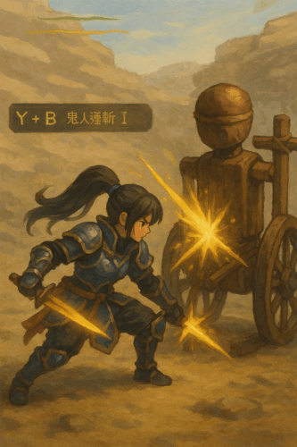 双剣で鬼人連斬をしている画像