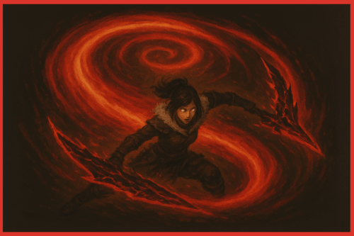 モンハンワイルズの双剣で集中弱点攻撃をしている画像