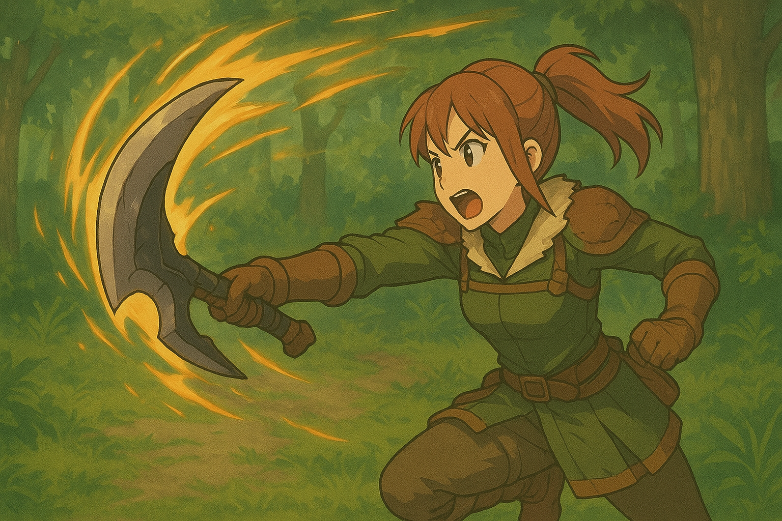 新アクションをしているハンターの画像