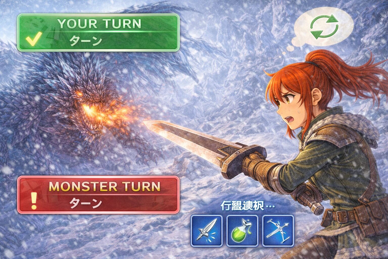 ターン制を意識しているハンター