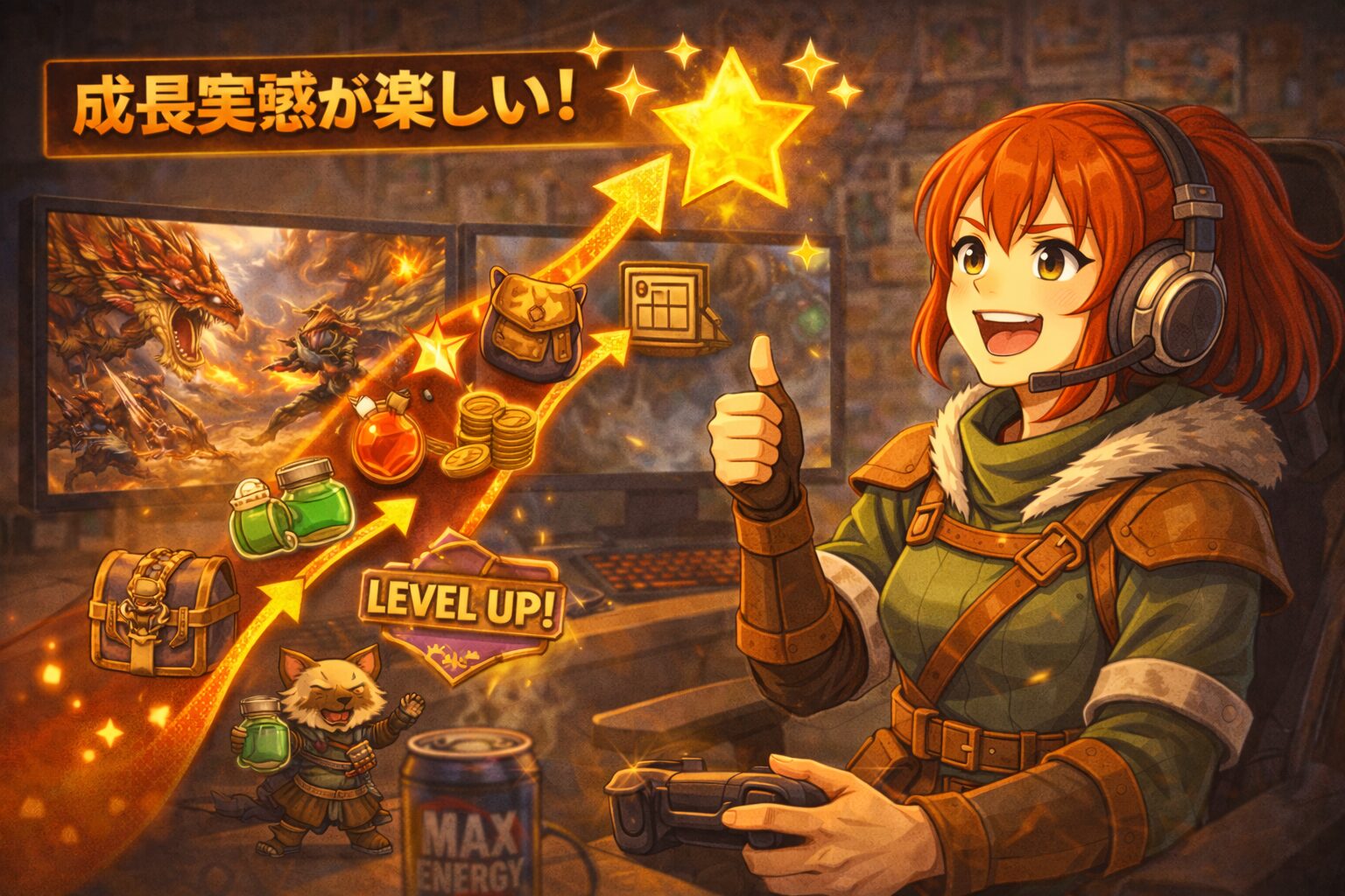 成長を実感しているハンター