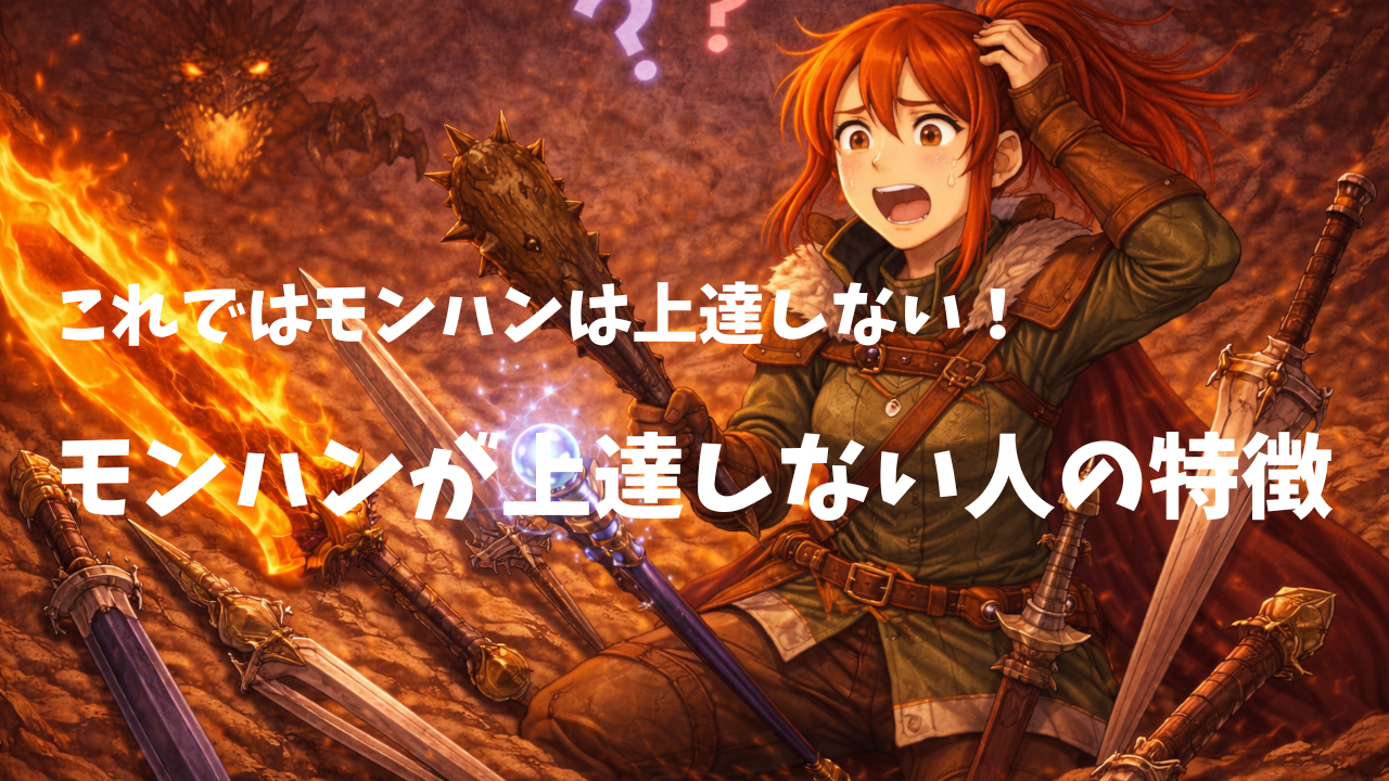 これではモンハン上達しない！モンハンが上達しない人の特徴！