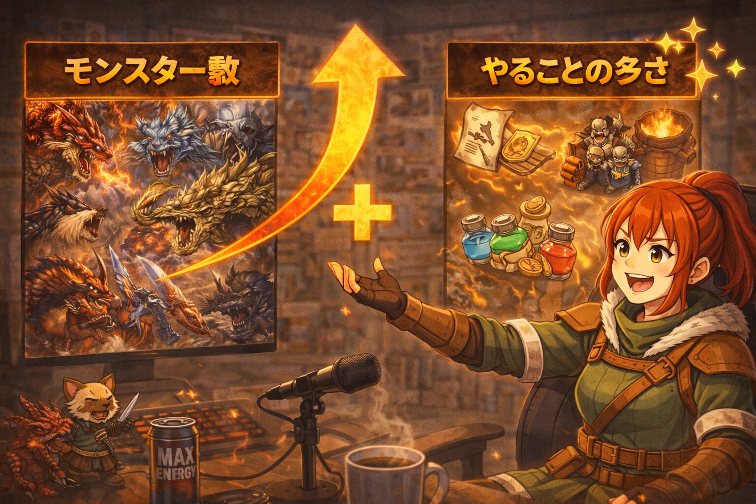 モンハンサンブレイクではモンスター数とやることが多い