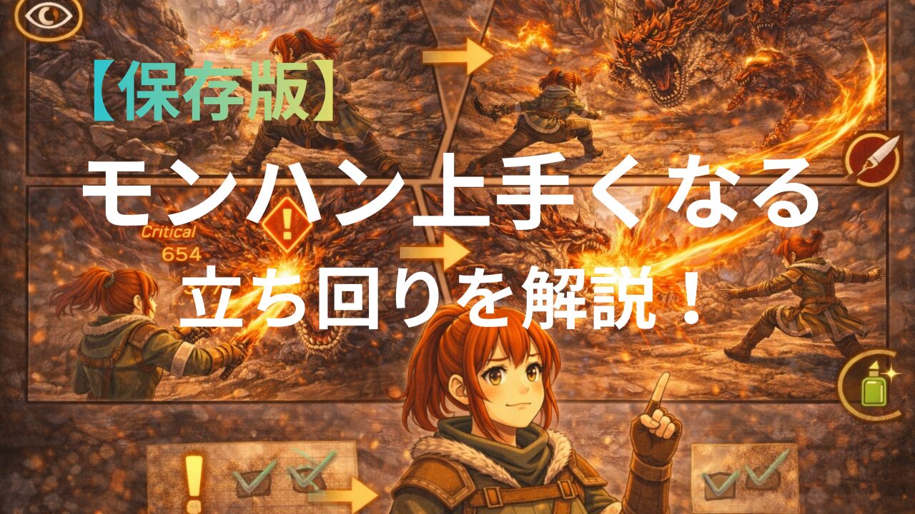 【保存版】モンハンで上手くなる立ち回りをモンハン廃人が解説！