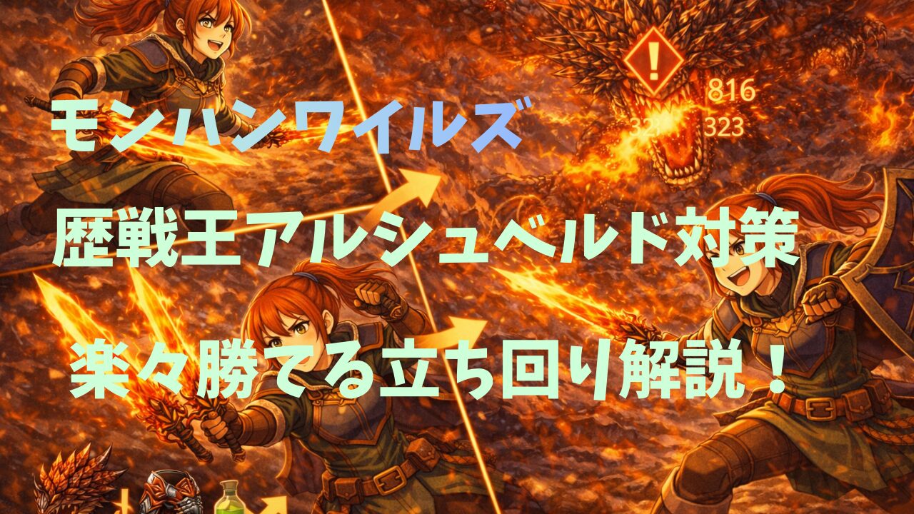 モンハンワイルズ歴戦王アルシュベルド対策！楽々勝てる立ち回り解説！