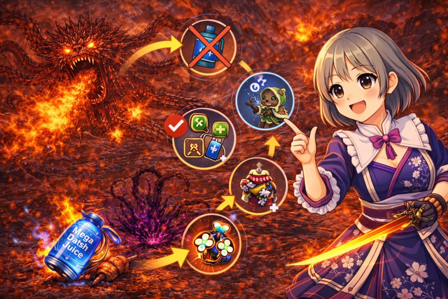 歴戦王ヌエグドラのまとめを解説しているハンター