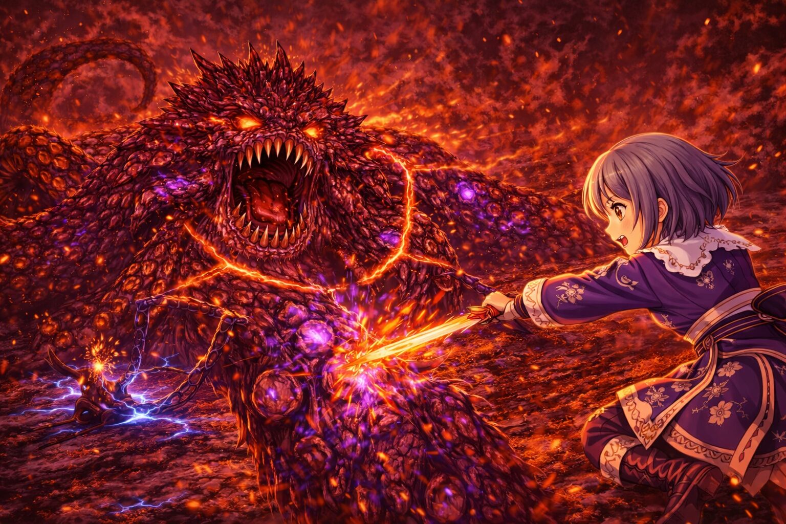 歴戦王ヌエグドラに集中弱点攻撃をタイミングよくしているハンター