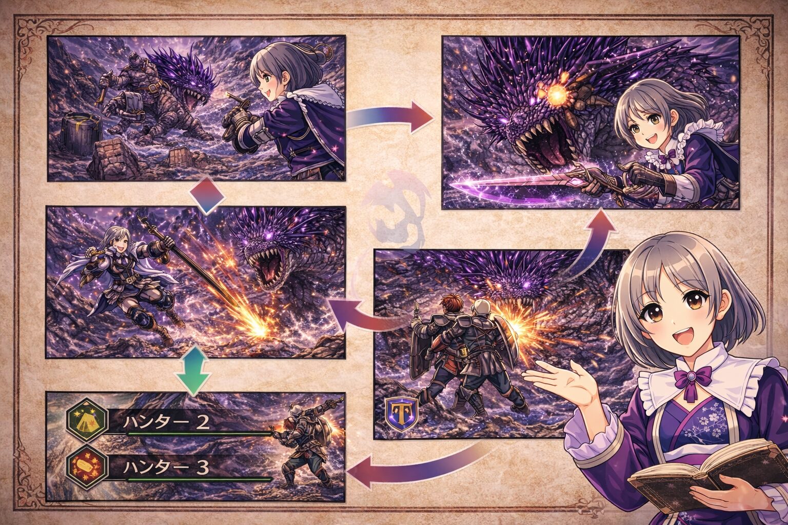 歴戦王ウズトゥナの立ち回りを解説しているハンター