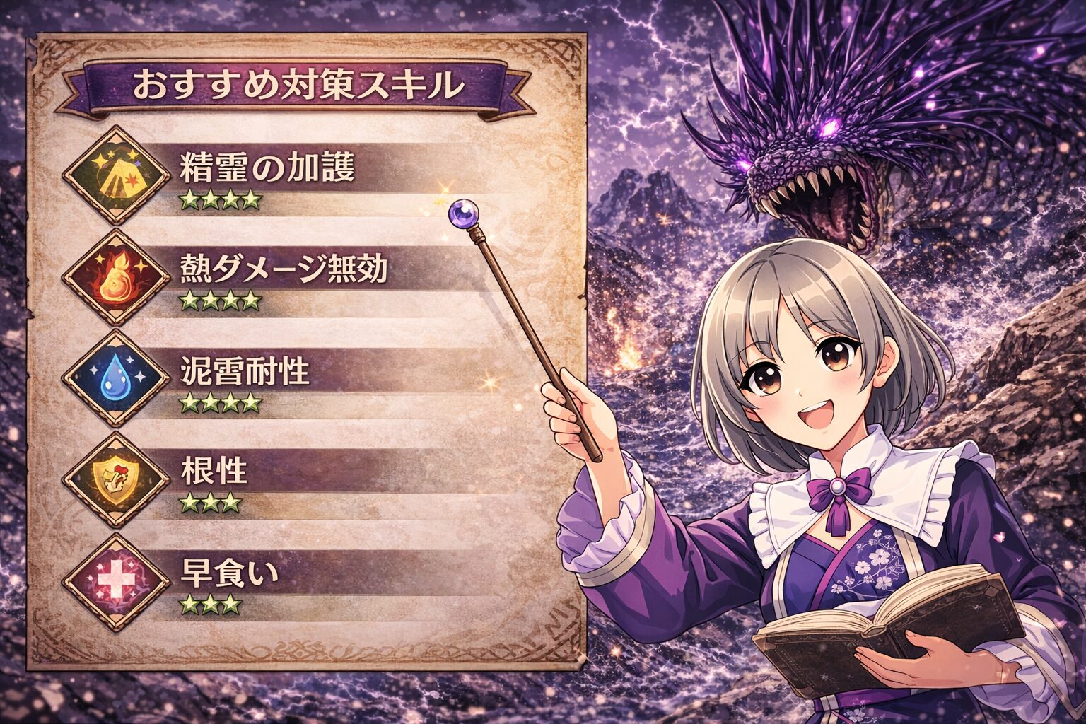 歴戦王ウズトゥナの対策スキルを解説しているハンター