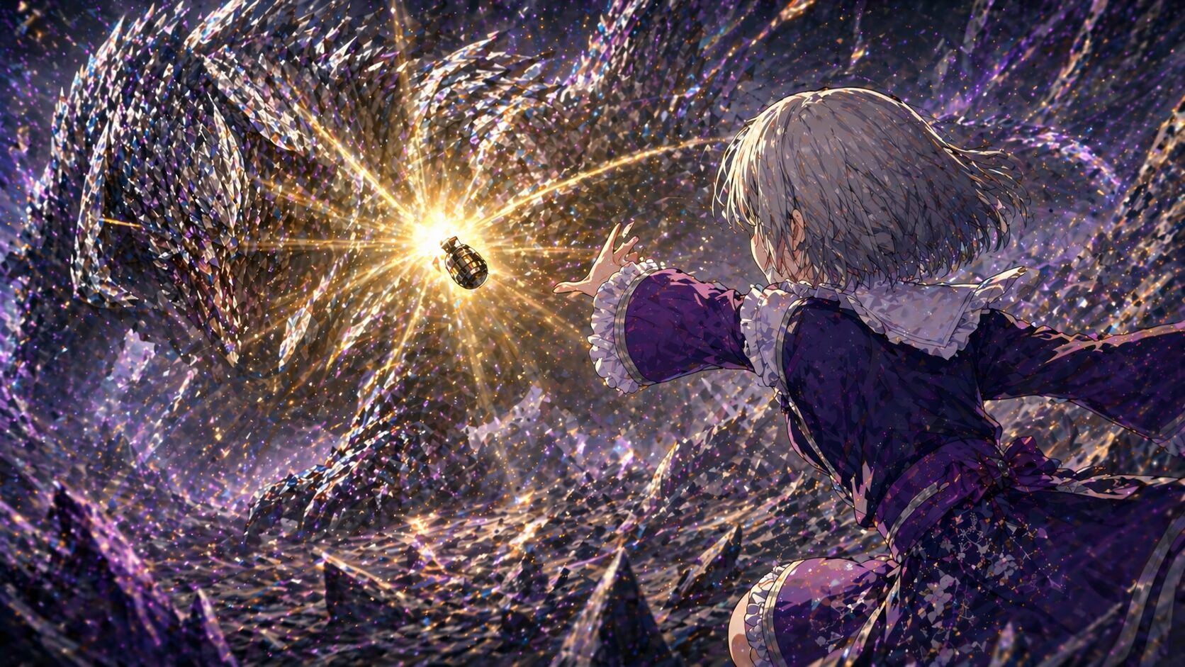 4回目の閃光弾でダウンを狙っているハンター