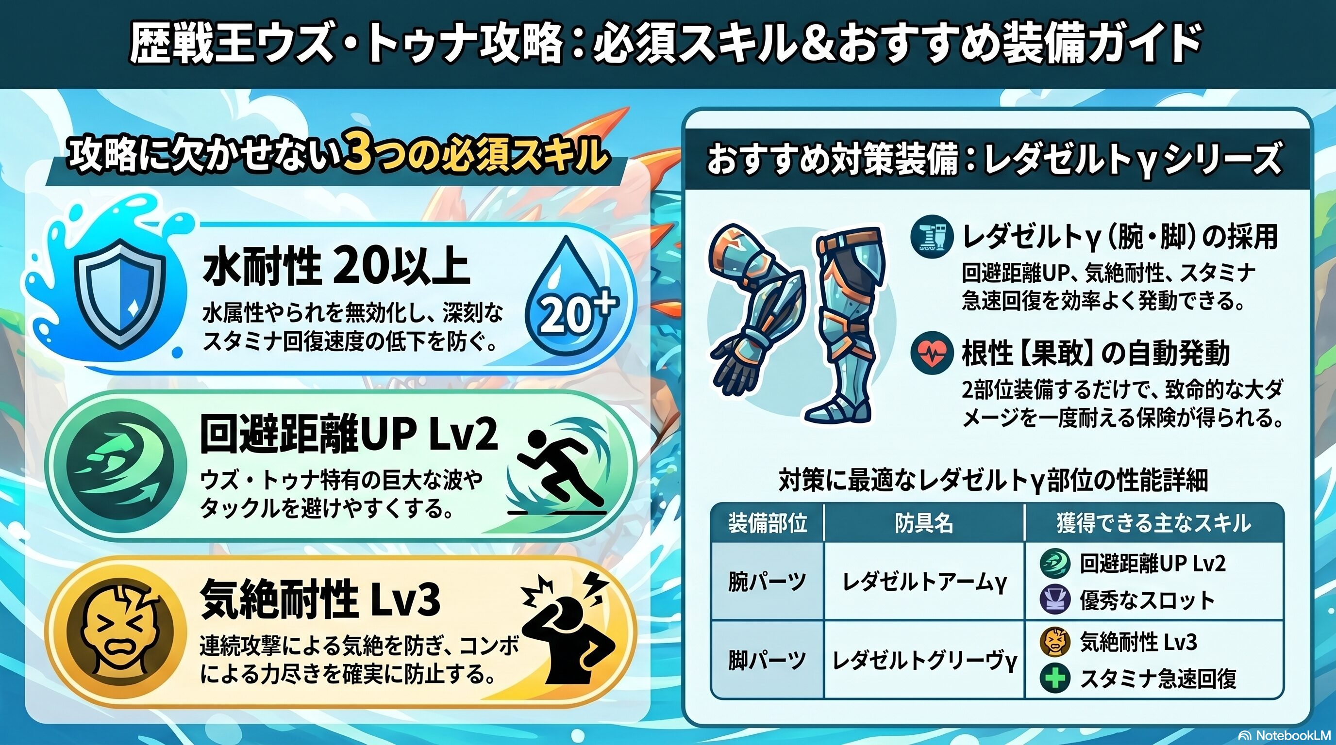 歴戦王ウズトゥナの必須・対策スキル！スキルを簡単につけられる装備