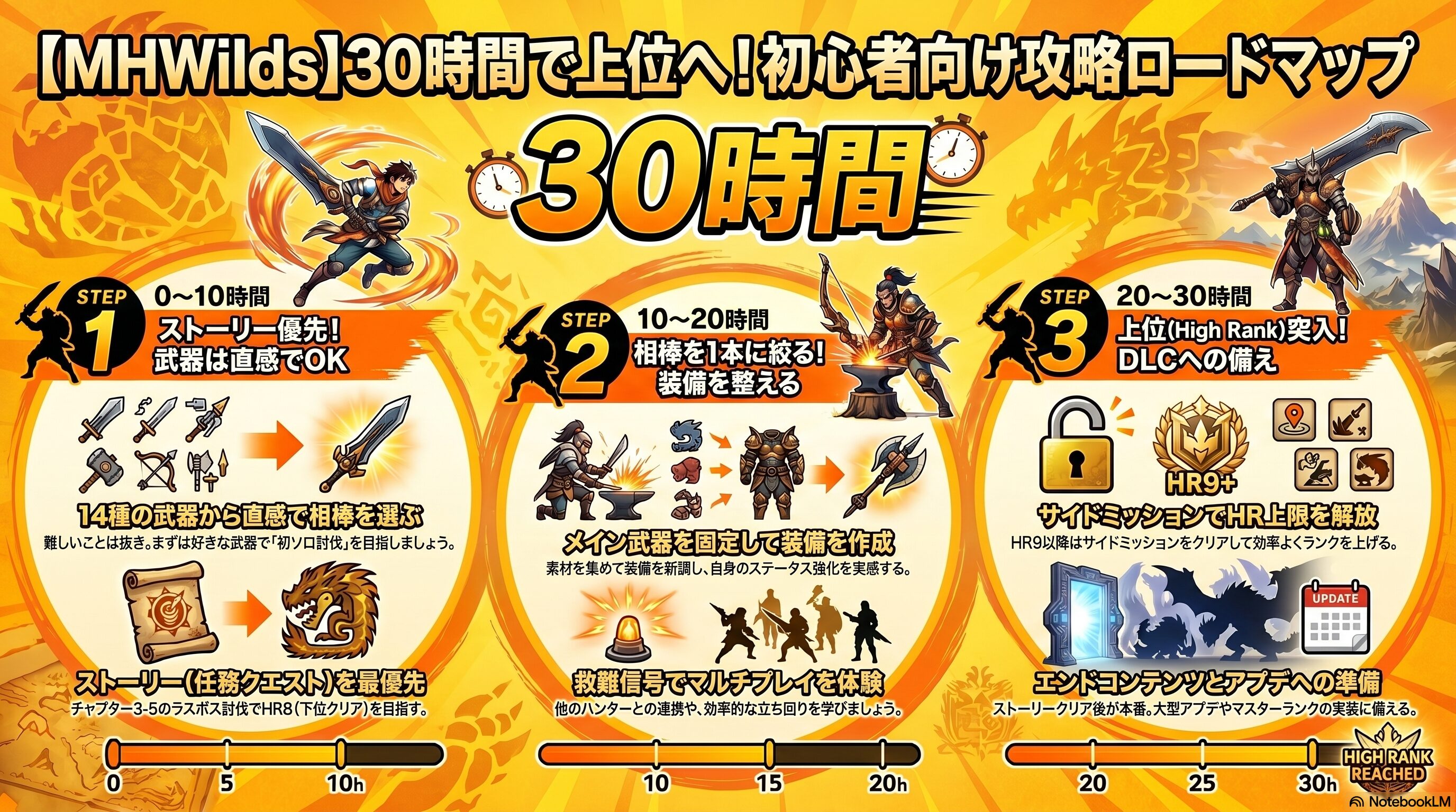 30時間で上級へ！初心者攻略マップ