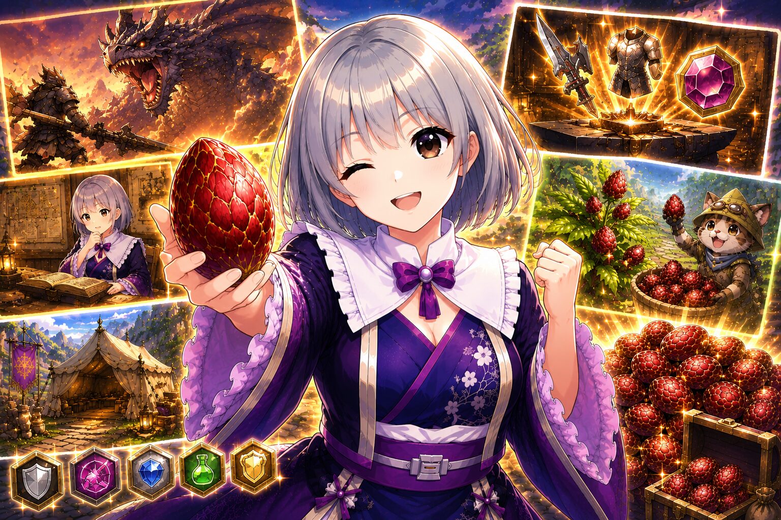 まとめを解説しているハンター
