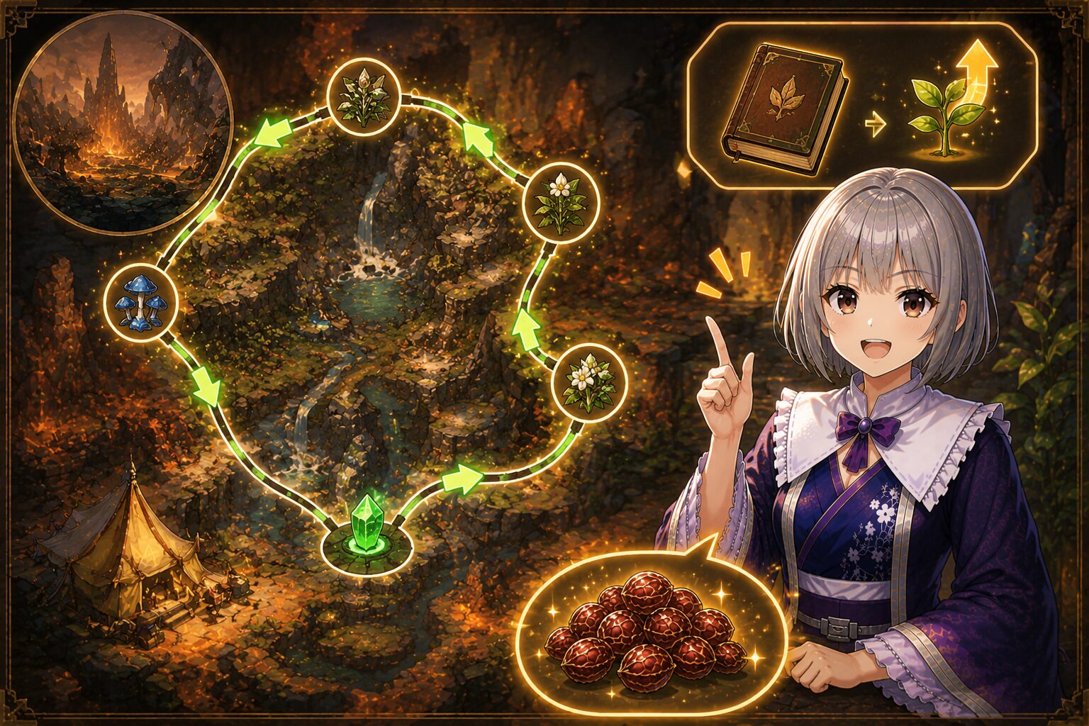 怪力の種の周回ルートを解説しているハンター