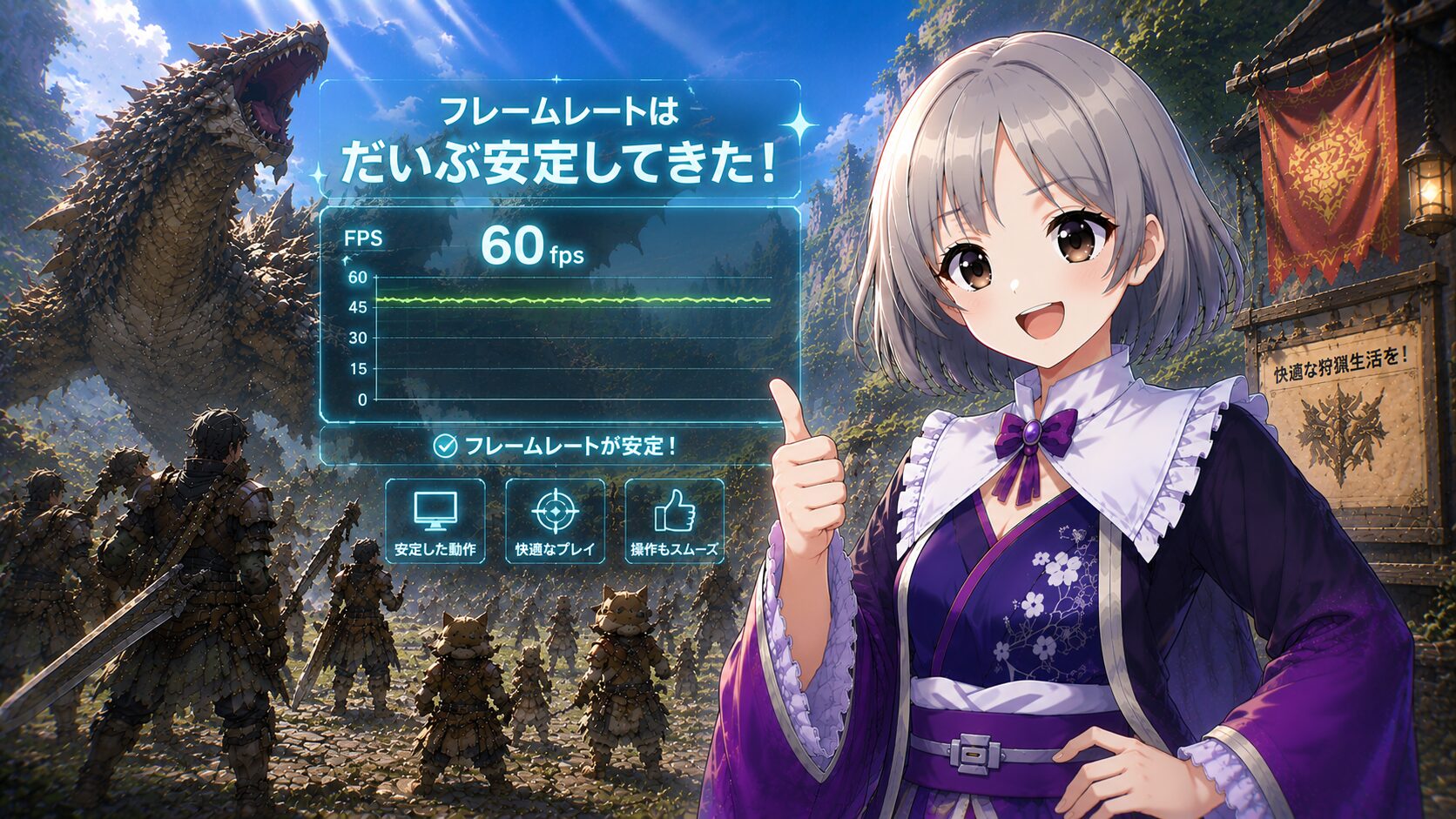 フレームレートはだいぶ安定してきた
