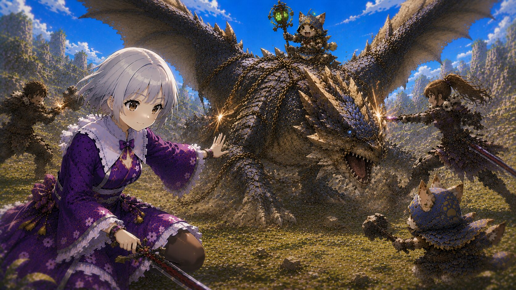 操竜中のモンスターは味方の攻撃はかなりダメージカットになる仕様