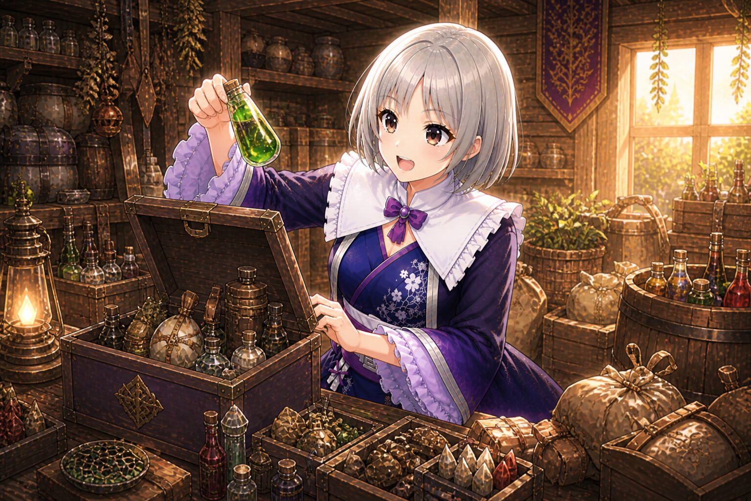 消費アイテムを備蓄していくハンター