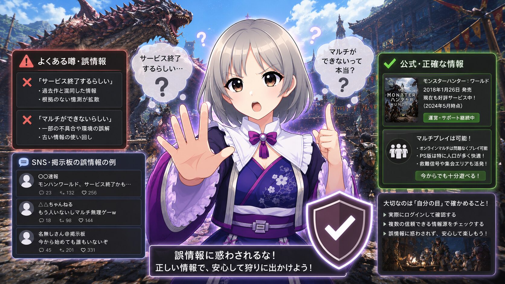 ネットの誤情報に惑わされないように勧告するハンター