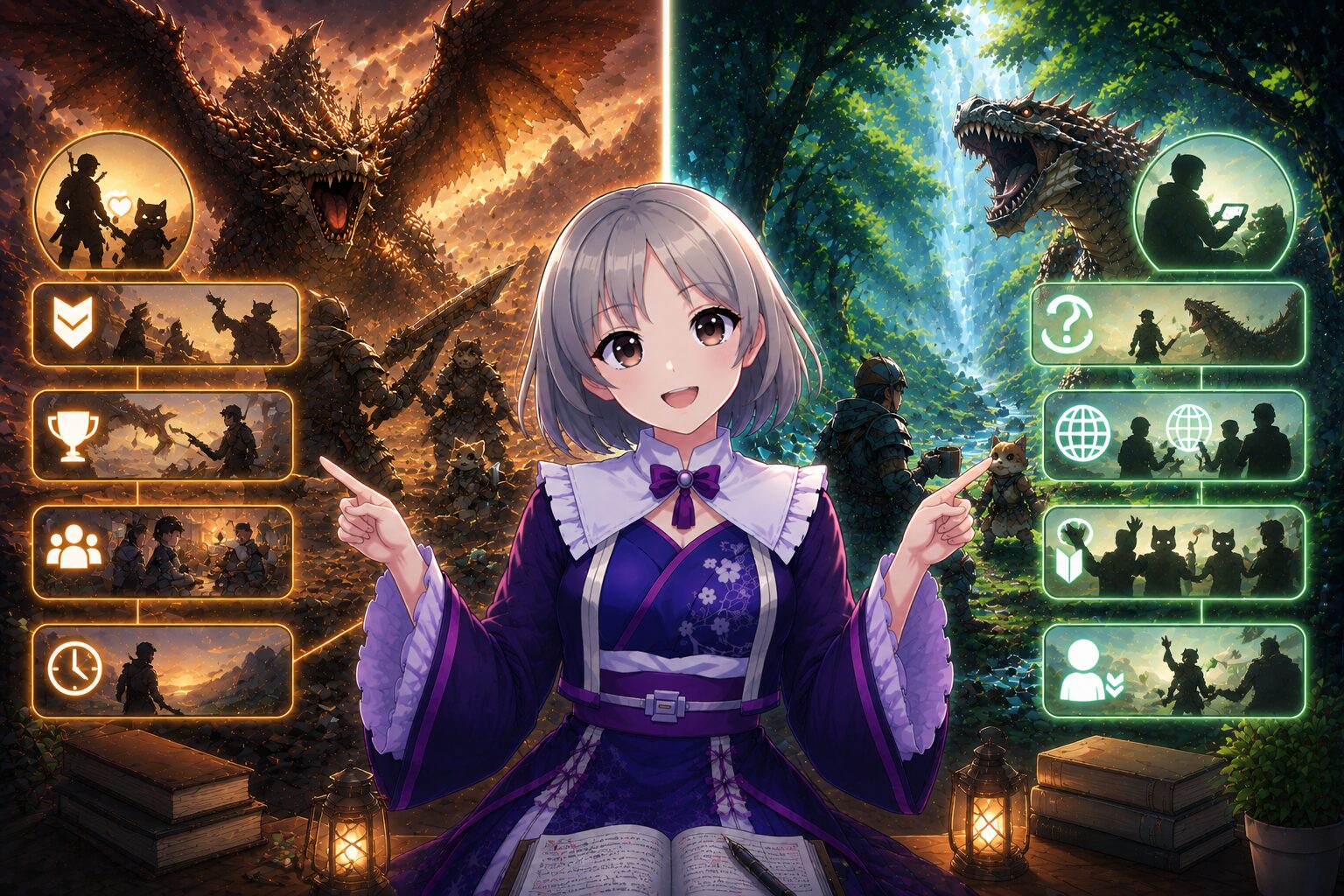 こんな人はどちらを選べば良いかを解説しているハンター