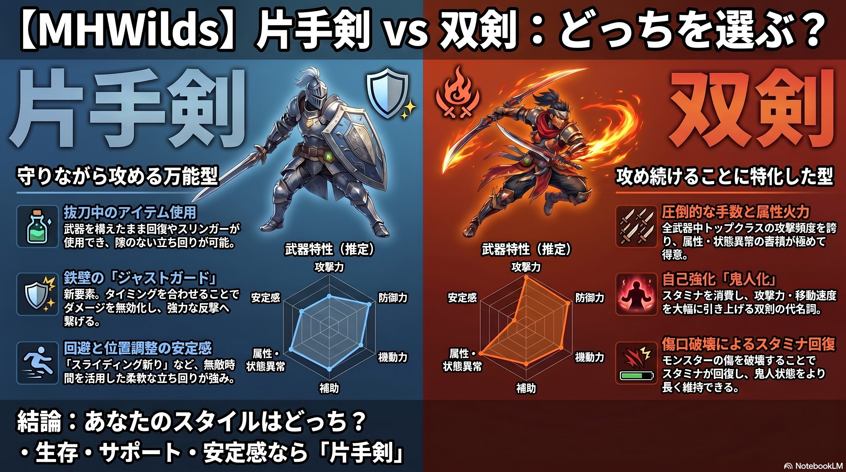 片手剣と双剣の比較