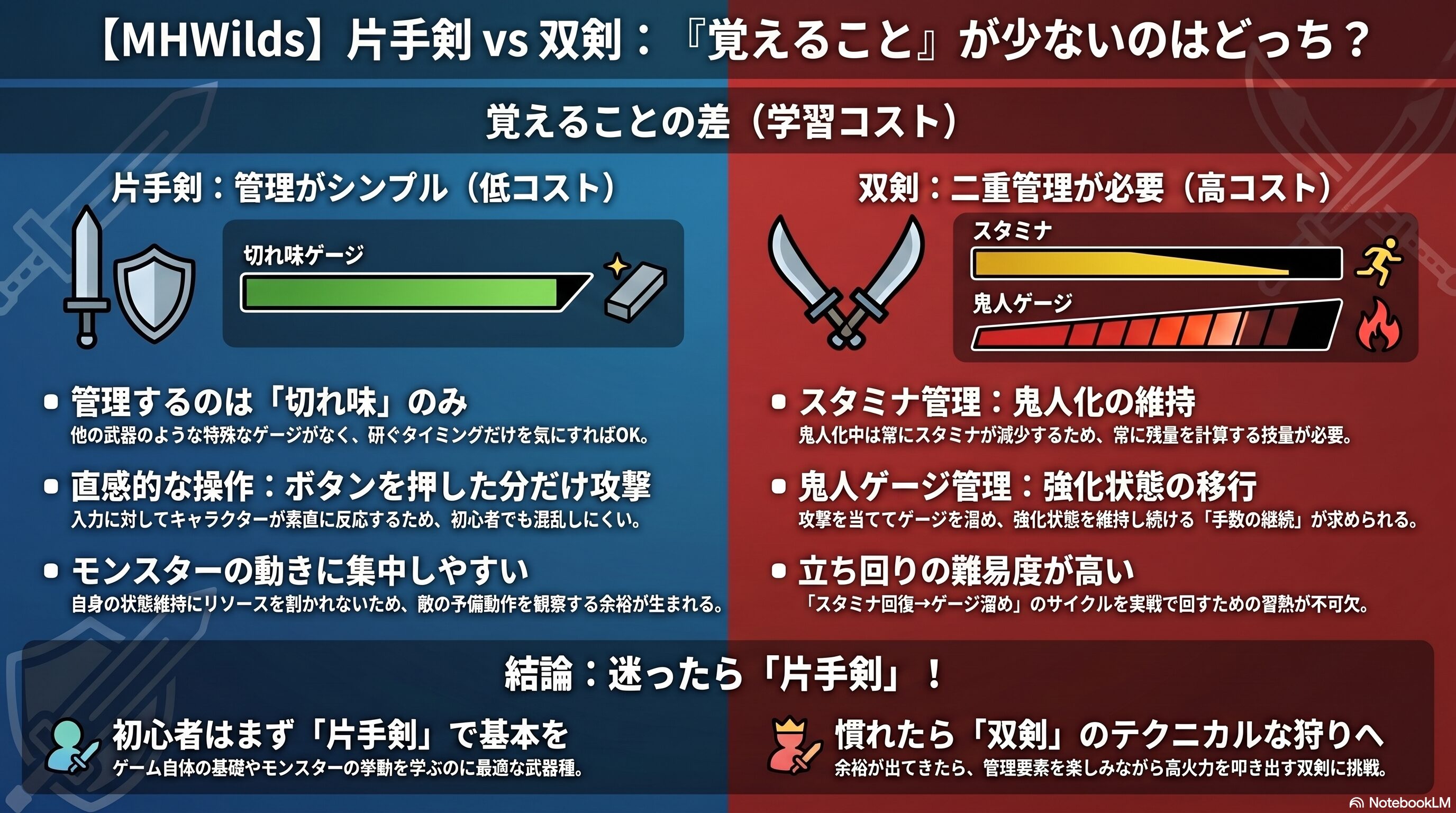 片手剣と双剣の比較