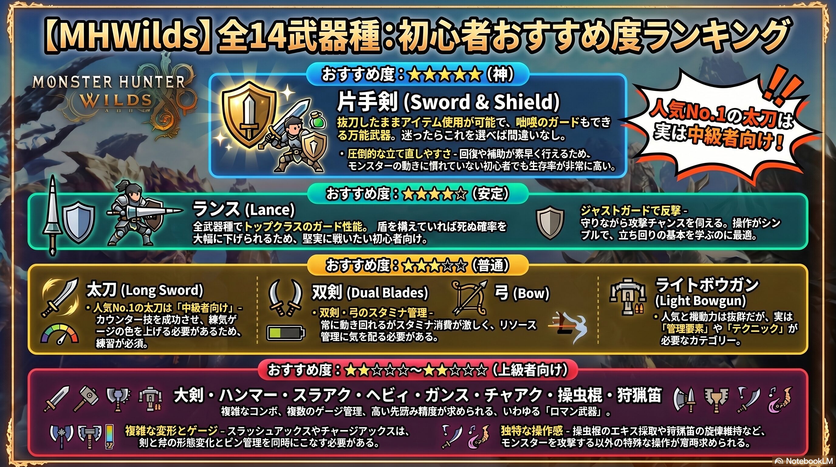 モンハン ワールド 武器 ランキング