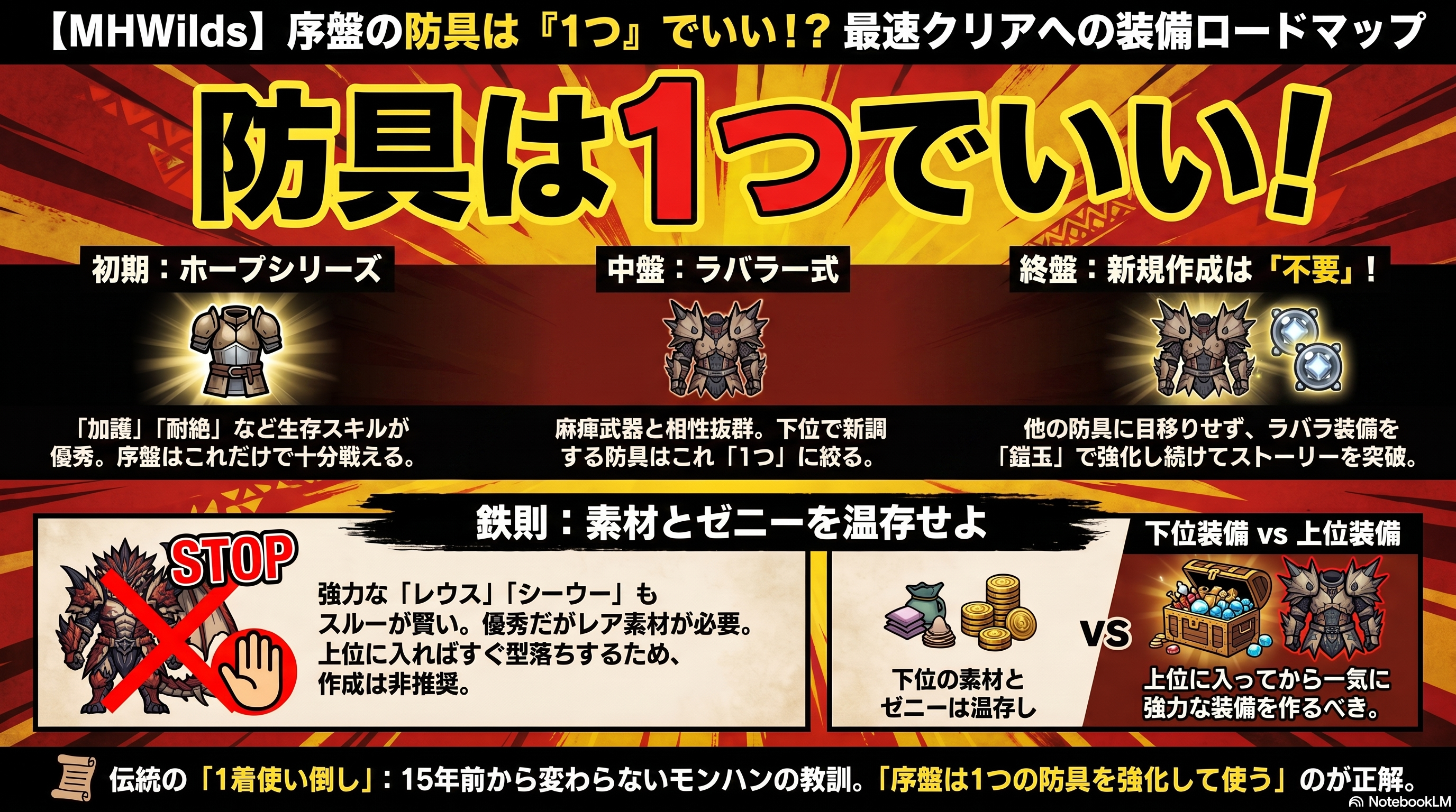 序盤の装備攻略ロードマップ