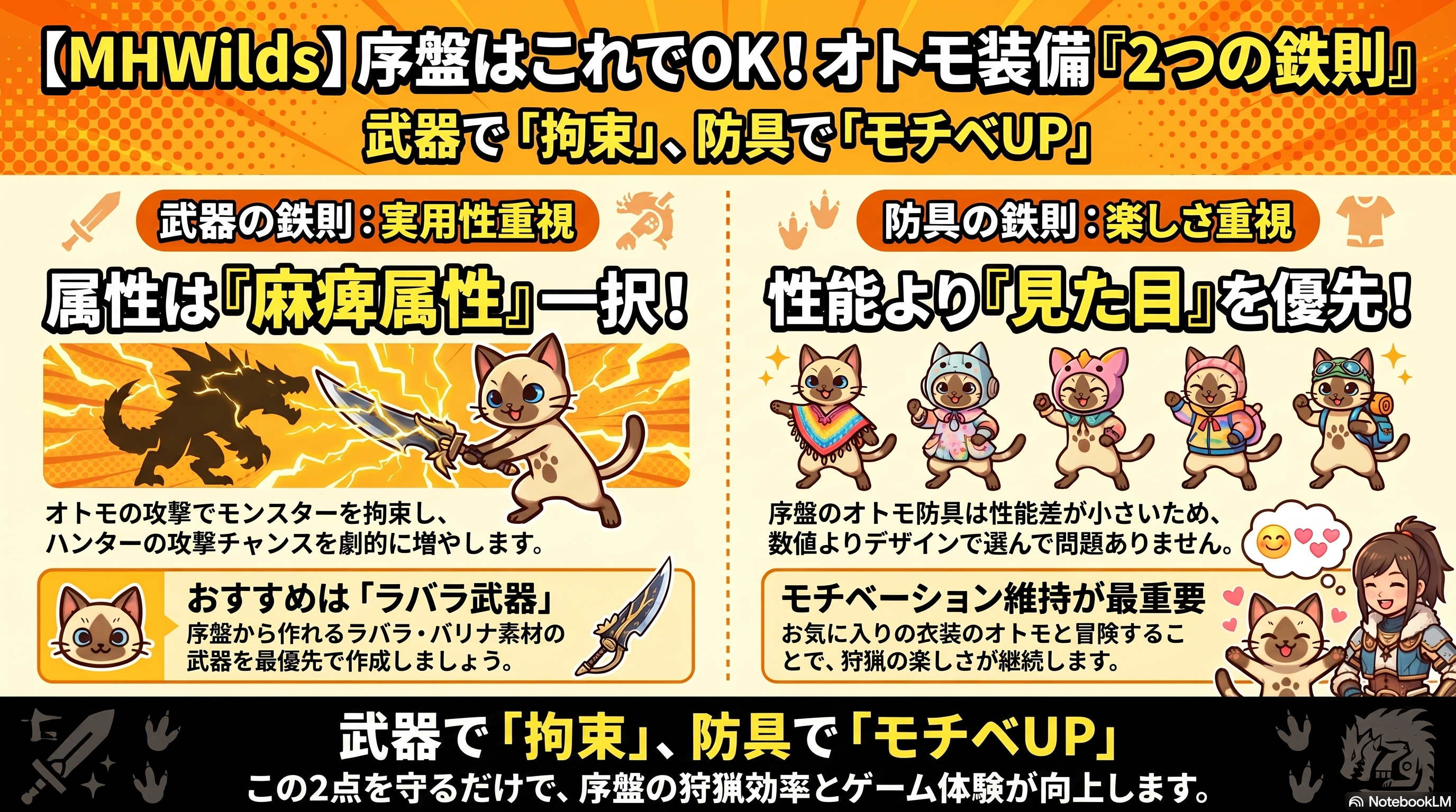序盤攻略！オトモ装備の鉄則