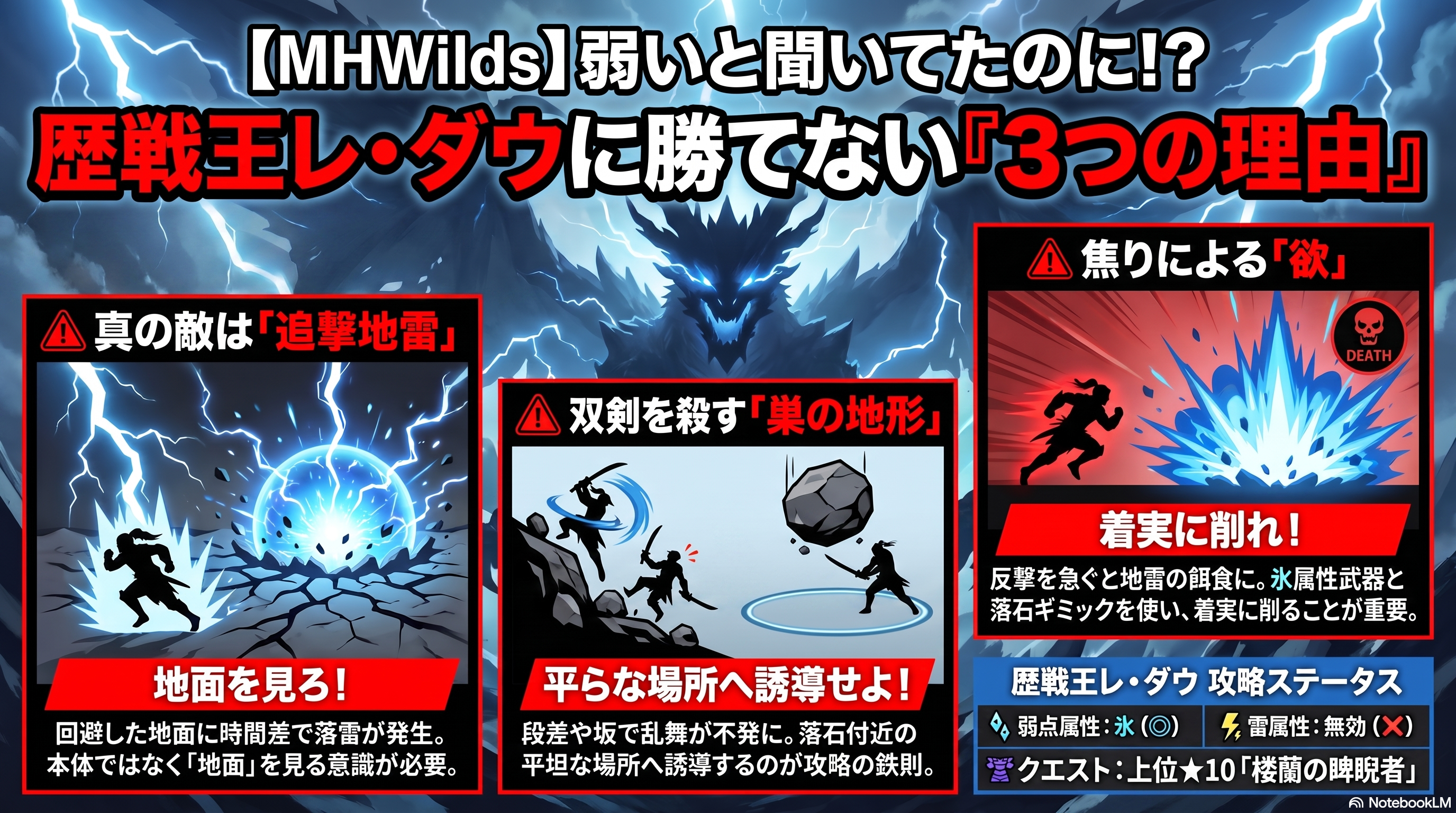 歴戦王レダウに勝てない3つの理由