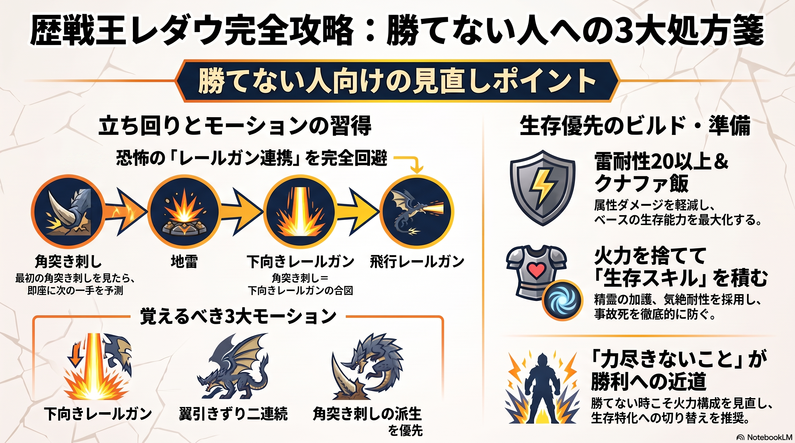 歴戦王レダウ勝てない人の見直すポイント