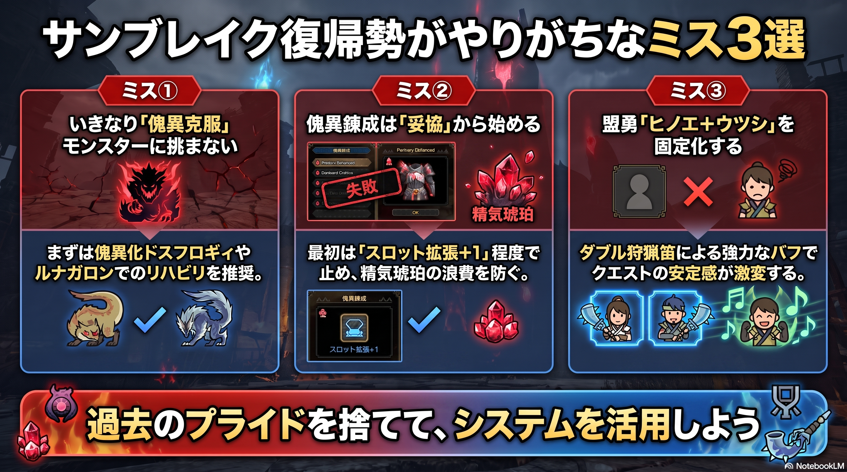 復帰プレイヤーが避けるべき3つのミス