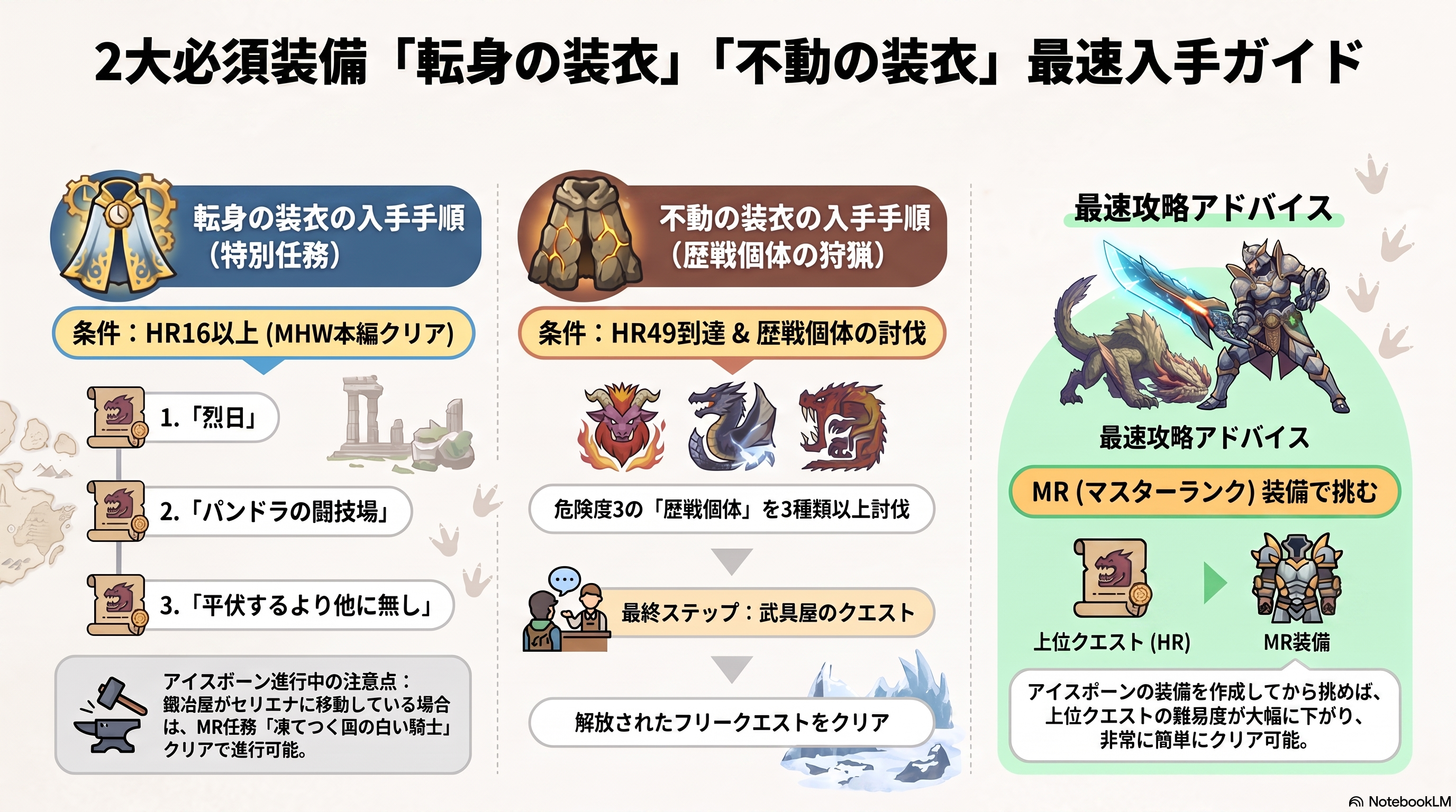 必須装衣の最速入手ガイド