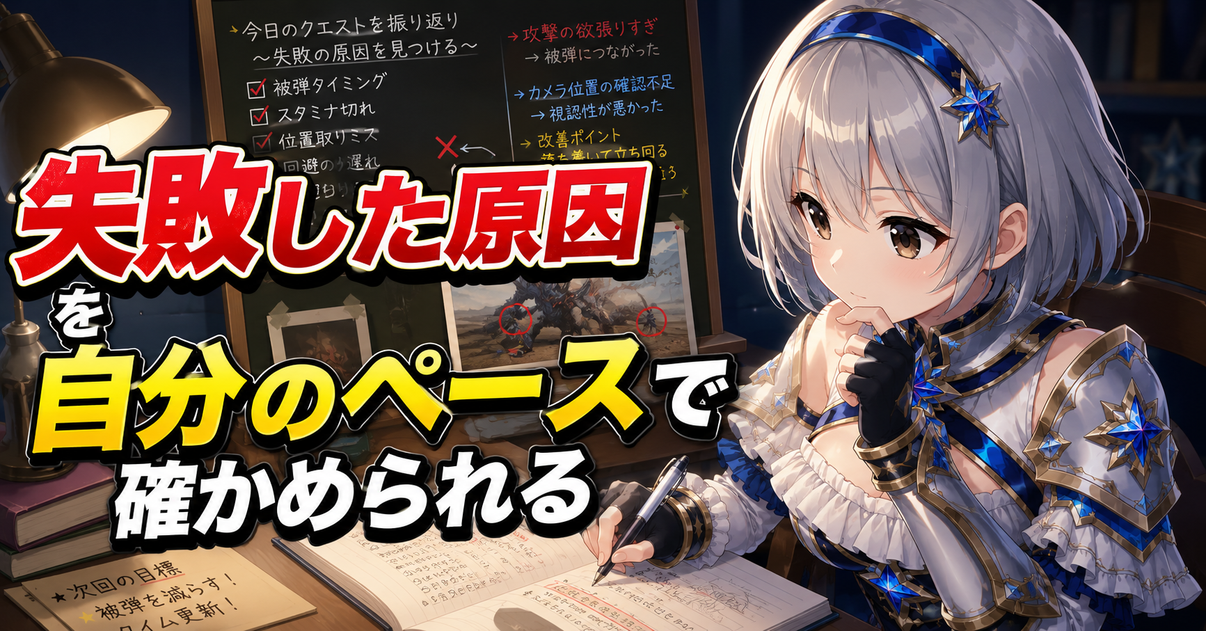 失敗した原因を自分のペースで確かめられる