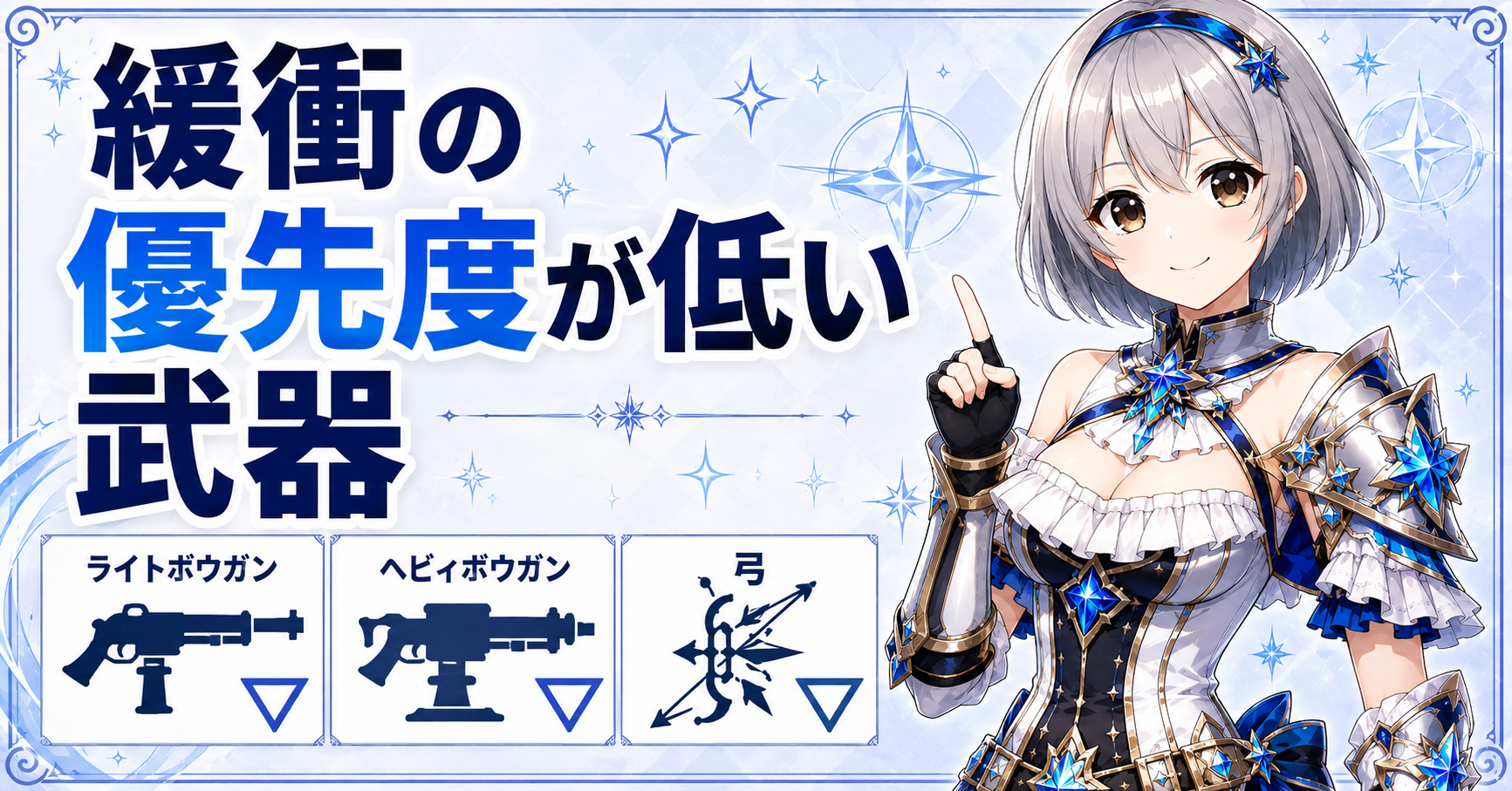 緩衝の優先度が低い武器