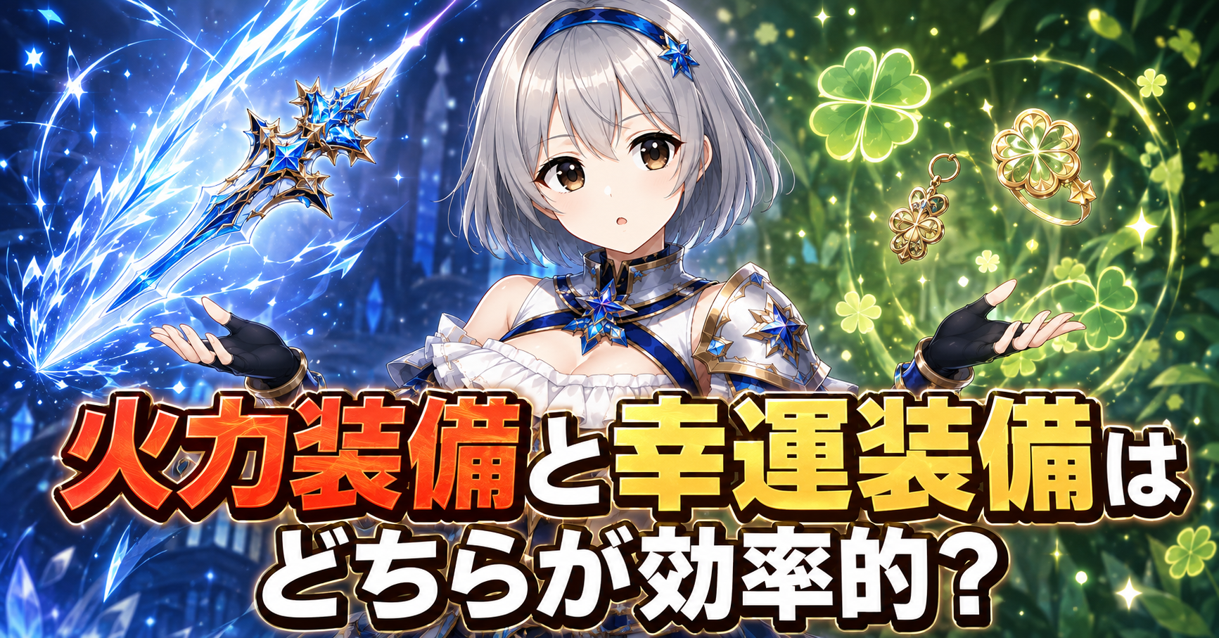 火力装備と幸運装備はどちらが効率的？